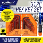31PC Long Arm Hex Key Sae Metric Cr-v Allen Wrench Driver Tool Set New. Fixed Price $19.99.