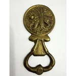 Vintage Solid Brass Lion And Tree Embossed Bottle Opener Bar Tool Gold Tone. Fixed Price $24.00.