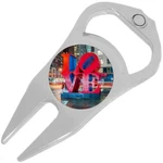 New York City Love Red Golf Ball Marker Divot Repair Tool Bottle Opener. Fixed Price $15.88.