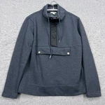 Bean Signature Organic Anorak Sweatshirt Women Small Blue Fleece Pullover. Fixed Price $25.99.