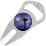 Jesus On Cross Golf Ball Marker Divot Repair Tool Bottle Opener. Fixed Price $15.88.