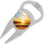 Sunset Over Water And Canoe Golf Ball Marker Divot Repair Tool Bottle Opener. Fixed Price $15.88.