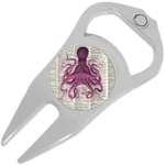 Octopus Text Golf Ball Marker Divot Repair Tool Bottle Opener. Fixed Price $15.88.
