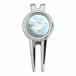 Pigs Could Flying Clouds Sky Pattern Golf Divot Repair Tool And Ball Marker. Fixed Price $9.99.