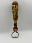 Hand Painted Mexican Folk Wooden Bottle Opener Bar Tool. Fixed Price $6.99.