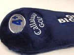 New Callaway Golf Club Great Big Bertha Hawk Eye Navy Plush # 4 Headcover. Fixed Price $10.94.