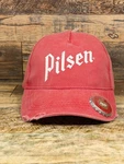 Pilsen Beer Strapback Hat Distressed Cap With Bottle Opener. Fixed Price $11.69.