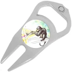 Monkey Trumpet Music Golf Ball Marker Divot Repair Tool Bottle Opener. Fixed Price $15.88.