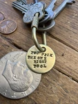 No Country For Old Men Quote Brass Key Fob, Anton Chigurh The One Right Tool. Fixed Price $22.95.