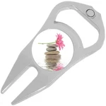 Rocks Flower Water Zen Golf Ball Marker Divot Repair Tool Bottle Opener. Fixed Price $15.88.