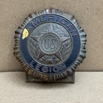 Brass Us American Legion Grille Badge License Plate Topper Sign Bumper Accessory. Fixed Price $45.00.