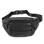 Black Leather Fanny Pack For & Women, Fashionable Multi-pockets Waist Bel.... Fixed Price $54.32.