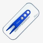 Scotty Cameron Blue New Authentic Titleist Divot Pivot Repair Tool Collector Tin. Fixed Price $48.95.
