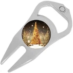 Gold Christmas Tree Golf Ball Marker Divot Repair Tool Bottle Opener. Fixed Price $15.88.