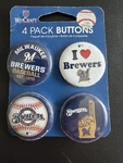2014 Wincraft Pack Mlb Milwaukee Brewers Lapel Hat Button Pins. Fixed Price $15.00.