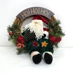 Santa Christmas Holiday Wreath Ho! Grapevine 13" Door/wall Hanger. Fixed Price $20.00.