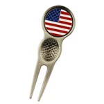 Pinmei Golf Divot Repair Tool With America Flag Ball 24.4MM, Black. Fixed Price $22.99.