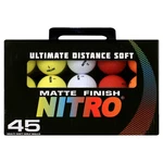 Nitro Golf Ultimate Distance Soft Multi Ball, 45-PACK, Matte. Fixed Price $36.98.