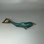 Mcm Dolphin Beer Soda Bottle Opener Barware Tool, Green Enamel Bronze Fishing. Fixed Price $14.40.