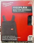 Milwaukee Freeflex Unlined Bib Overalls, Gray Color, Size 32X32. Fixed Price $90.00.