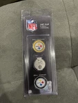 Wincraft Magnetic Hat Clip & Ball Markers Set Pittsburgh Steelers Golf 3PC. Fixed Price $12.95.