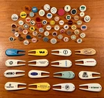 Lot Of 75 Logo Golf Ball Marks Divot Tools Vintage Company Collectible Markers. Fixed Price $29.95.