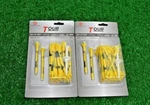 2 Zero Friction Zftour Prong Yellow Golf Tees 3/4" - 40 Per Pack ZT10013. Fixed Price $16.88.