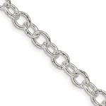 Sterling Silver 5.75MM Oval Cable Chain Necklace 16" For Women 15.3GM. Fixed Price $304.00.