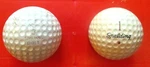 Vtg - 2 Golf Ball Lot Spalding Dot Dimple. Fixed Price $5.00.