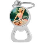Only Look Crazy Bottle Opener Keychain - Metal Beer Bar Tool Ring. Fixed Price $15.88.