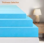 Subrtex Medium 3 In. Twin Gel Memory Foam Mattress Topper - Blue. Fixed Price $43.20.