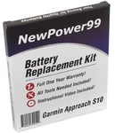 NEWPOWER99 Battery Kit For Garmin Approach S10 With Tools, Video Instructions.... Fixed Price $67.55.