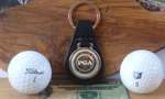 Pga Members Fob Genuine Leather Key Chain. Fixed Price $19.95.