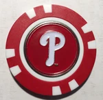 Mlb Philadelphia Phillies Magnetic Poker Chip Removable Golf Ball Marker. Fixed Price $5.95.