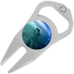 Surfer Wave Ocean Golf Ball Marker Divot Repair Tool Bottle Opener. Fixed Price $15.88.