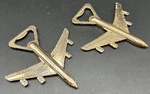 Airplane Gold Bottle Opener Barware Tool Prop Pilot Jet Travel. Fixed Price $10.00.