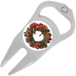 Christmas Wreath Golf Ball Marker Divot Repair Tool Bottle Opener. Fixed Price $15.88.