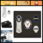 Navy Golf Essentials Gift Set - Divot Tool, Hat Clip, Magnetic Ball Markers, Box. Fixed Price $69.99.