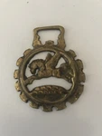 Horse Brass Bottle Opener 3 Round. Tarnished. Fixed Price $15.00.