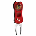 Chicago Blackhawks Switchblade Divot Tool With Ball Marker Magnet Attach. Fixed Price $18.98.