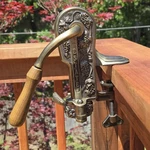 Vintage Estate Clamp On Wine Bottle Opener Corkscrew Grape Vine Brass Bar Tool. Fixed Price $47.99.