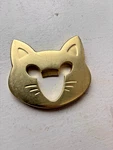 Bottle Opener Cat Face Gold Tone Metal Fred And Friends Kitty Bar Tool Gift. Fixed Price $5.99.