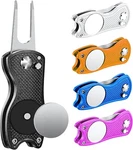 Folding Golf Divot Tool Multifunctional W/ Quick Release, Magnetic Ball Marker. Fixed Price $7.49.