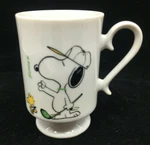 Snoopy Beagle Dog Peanuts Coffee Mug Club Golfing Footed You're Away Golfer. Fixed Price $39.99.