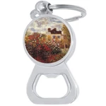 House Flowers Bottle Opener Keychain - Metal Beer Bar Tool Ring. Fixed Price $15.88.