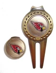 Arizona Cardinals Hat Clip & Divot Tool With Golf Ball Marker Combo. Fixed Price $19.95.
