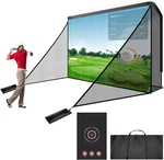 Golf Simulator Enclosure With Heavy Steel Frame & Hd Impact Screen. Fixed Price $383.99.