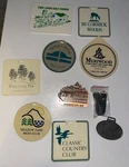 Mixed Lot (9) Golf Bag Tags Washington Courses Clubs & Key Chain Fob. Fixed Price $75.00.