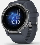 Open Box Garmin Venu Smartwatch, Silver Bezel / Blue Band 010-02430-70. Fixed Price $142.99.