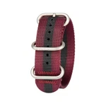 Bertucci DX3 Crimson With Black Stripe Nylon 22 Mm Watch Band Strap B-165. Fixed Price $25.49.